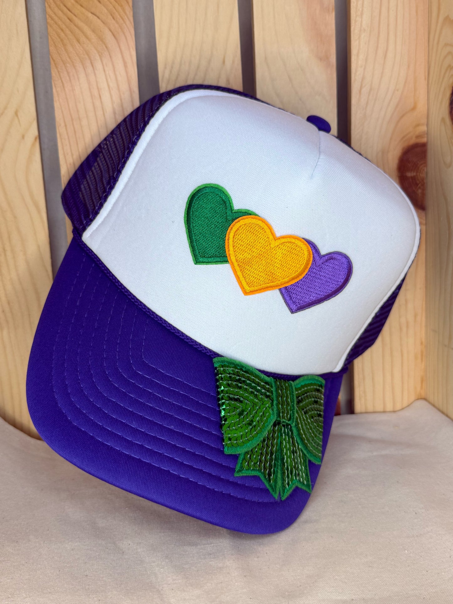 Anything but Basic "Mardi Gras" Trucker Hat