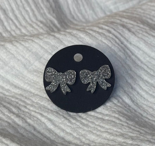 Sparkle Bow Stud Earrings