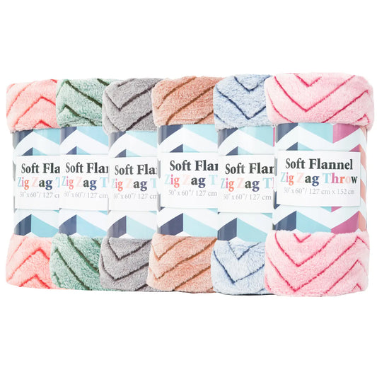 Fleece Throw Blankets, Chevron Pattern