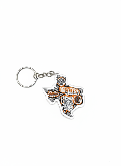 Gonzales TX Keychain professional product photo