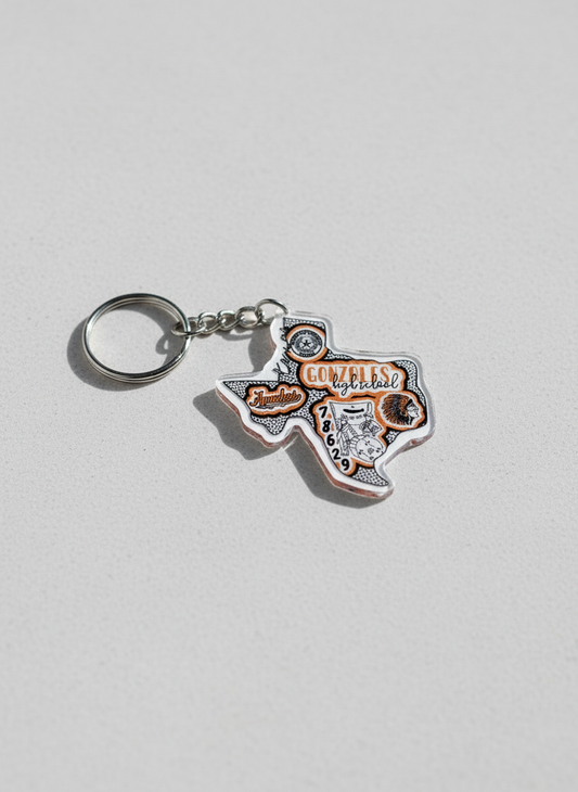Simple Gonzales TX Keychain display photo